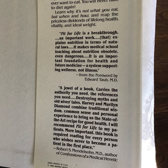 Fit For Life Natural Body Cycle Weight Loss Plan Hardcover Book - Picture 9 of 12